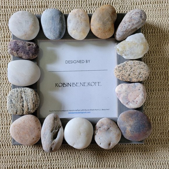 Picture Frame - Unique Hand-Crafted with Cool Rocks - Picture 1 of 10